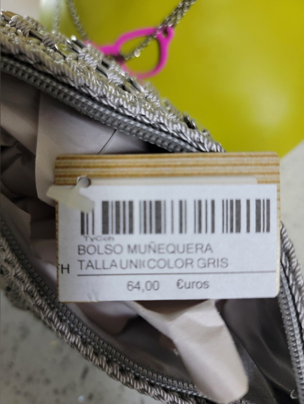 Silver Woven Clutch Wristlet - Picture 5 of 7